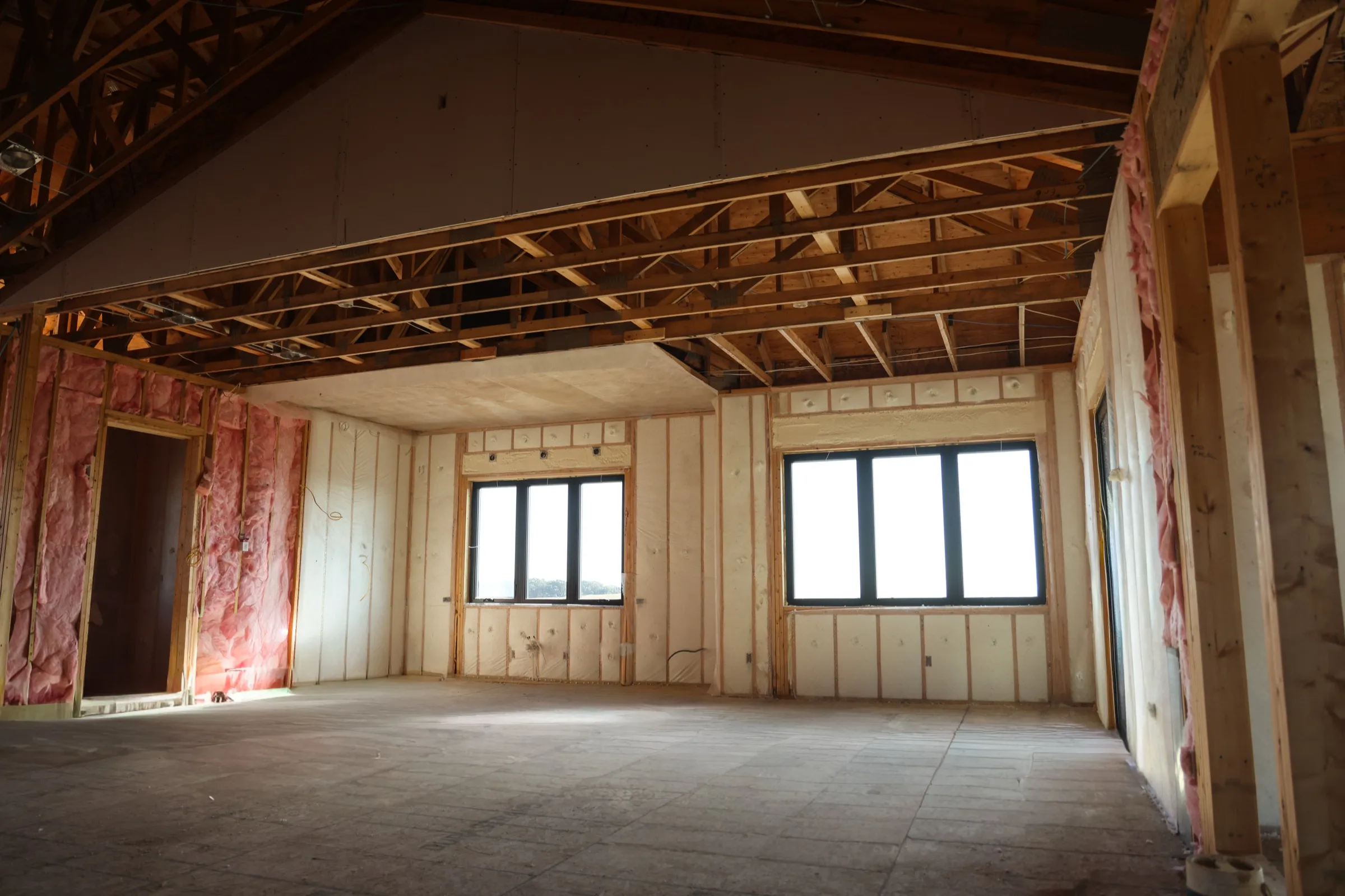 Completed spray foam installation in South Carolina
